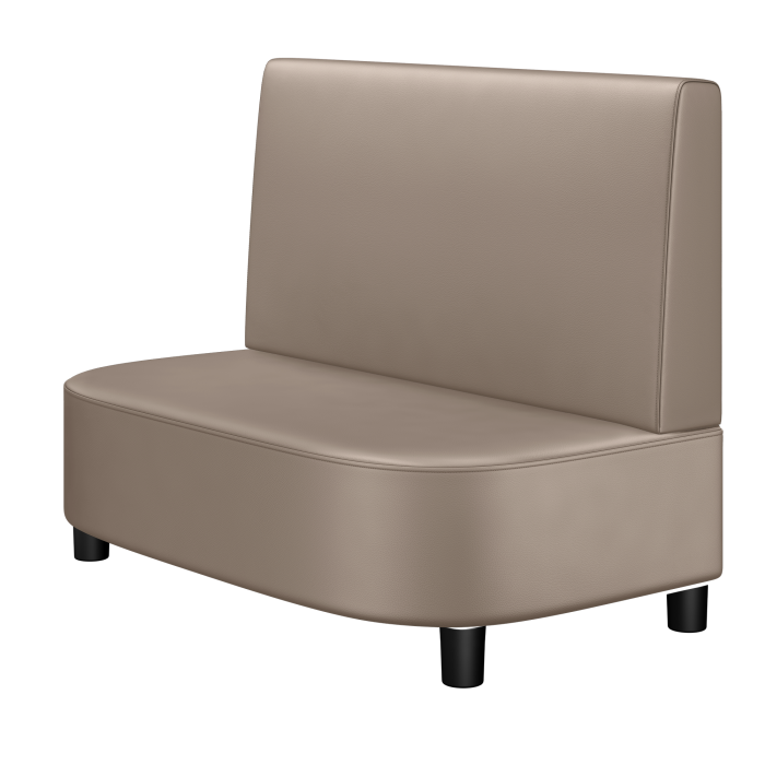 THOMAS | Gastrobank | B:H 100 x 103 cm | Taupe | Glatt | Leder