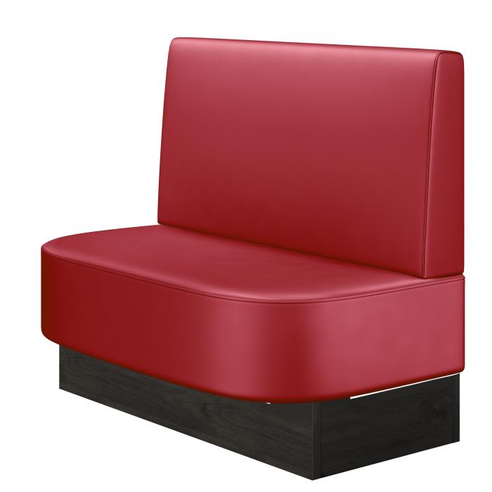 THOMAS | Gastrobank | B:H 100 x 103 cm | Rot | Glatt | Leder