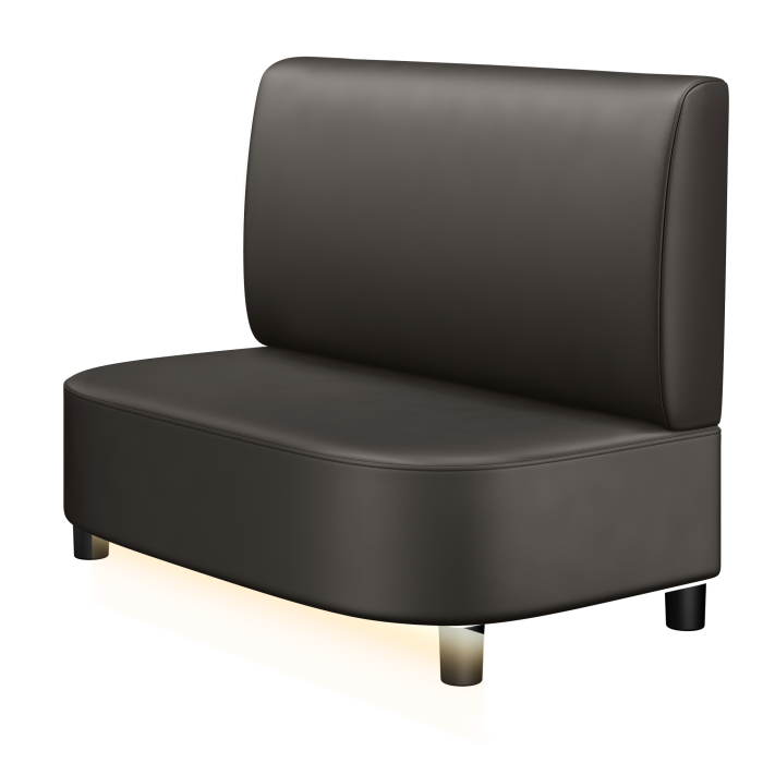 THOMAS | Gastrobank | B:H 100 x 103 cm | Braun | Glatt | Leder | LED