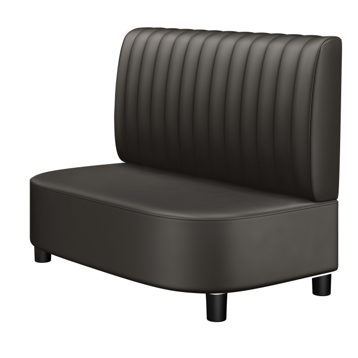 THOMAS | Gastrobank | B:H 100 x 103 cm | Braun | Gestreift | Leder