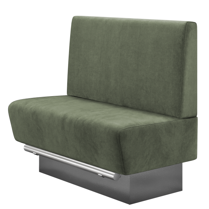 DENVER BIG | Gastro Hochbank | B:H 100 x 126 cm | Grün | Glatt | Samt