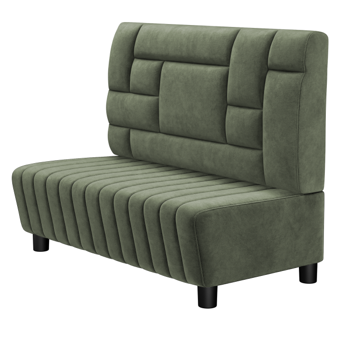 MATILDA | Gastro Lounge Bank | B:H 100 x 94 cm | Grün | Tetris Design | Samt