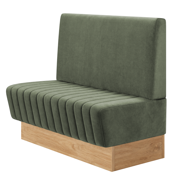 MATILDA | Gastrobank | B:H 100 x 103 cm | Grün | Glatt | Samt