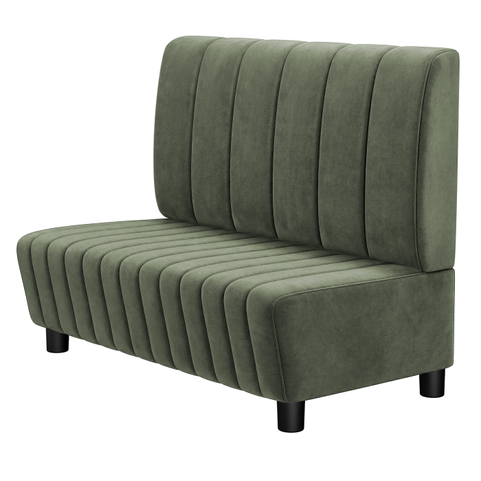 MATILDA | Gastro Lounge Bank | B:H 100 x 94 cm | Grün | Gestreift | Samt