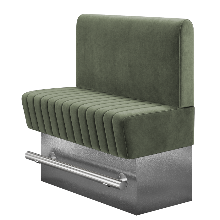 MATILDA | Gastro Hochbank | B:H 100 x 136 cm | Grün | Glatt/ Rund | Samt