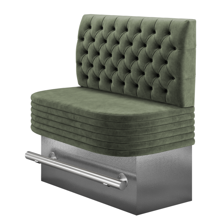 MATTHIAS | Gastro Hochbank | B:H 100 x 126 cm | Grün | Chesterfield | Samt