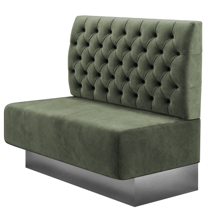 MELISSA | Gastrobank | B:H 100 x 103 cm | Grün | Chesterfield | Samt