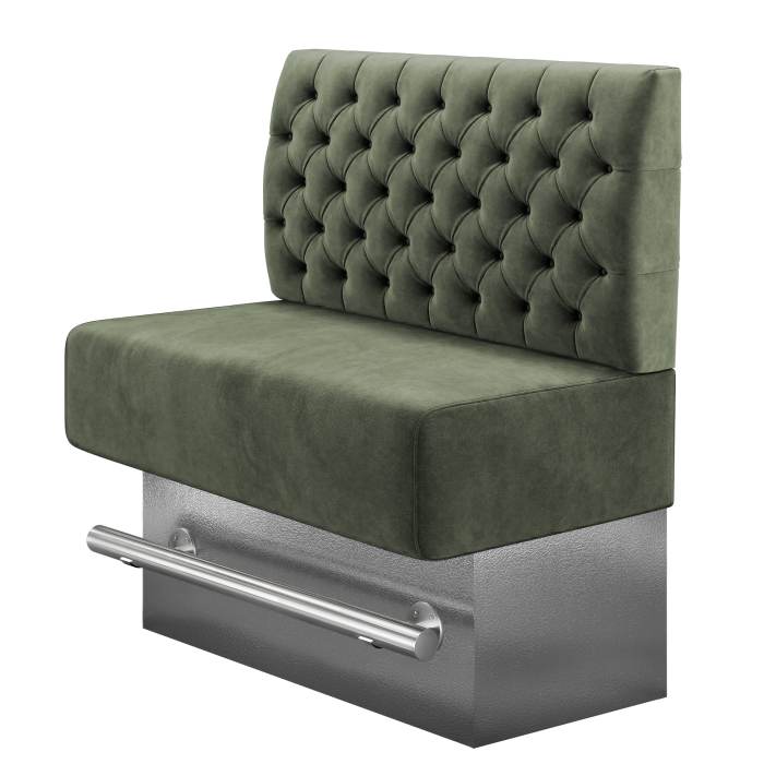 MELISSA | Gastro Hochbank | B:H 100 x 136 cm | Grün | Chesterfield | Samt