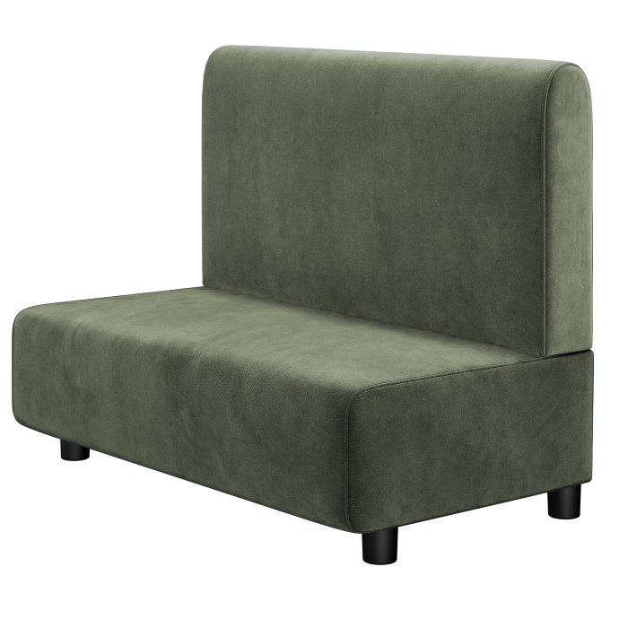 MELISSA | Gastro Lounge Bank | B:H 100 x 94 cm | Grün | Glatt/ Rund | Samt