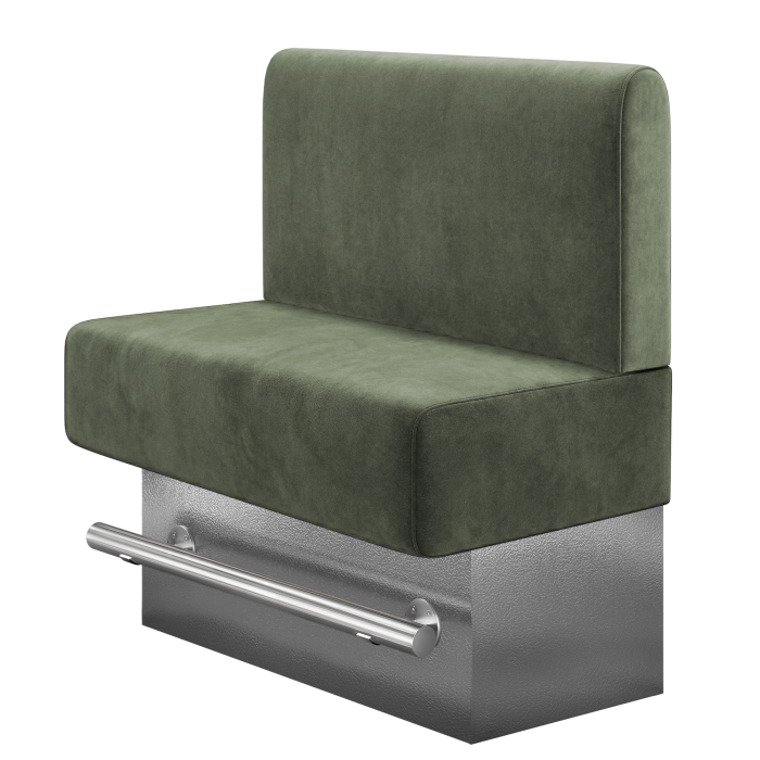 MELISSA | Gastro Hochbank | B:H 100 x 136 cm | Grün | Glatt/ Rund | Samt