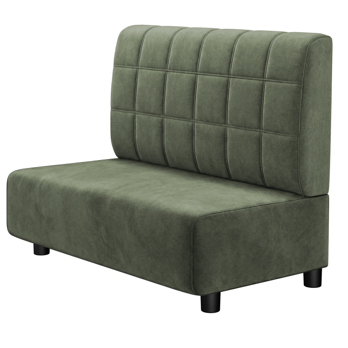 MELISSA | Gastro Lounge Bank | B:H 100 x 94 cm | Grün | Blocks | Samt