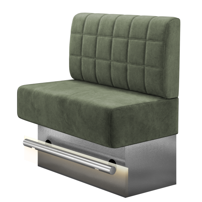 MELISSA | Gastro Hochbank | B:H 100 x 126 cm | Grün | Blocks | Samt | LED