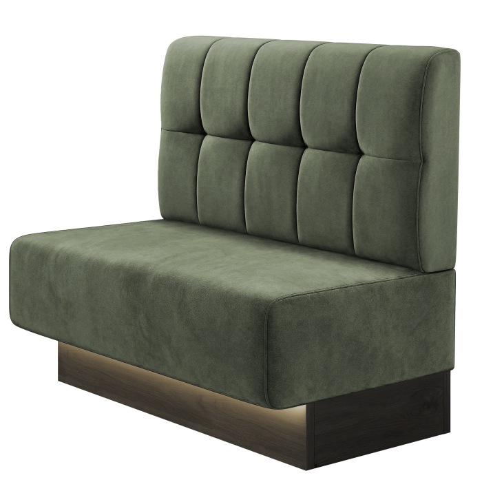 MELISSA | Gastrobank | B:H 100 x 103 cm | Grün | Button | Samt | LED