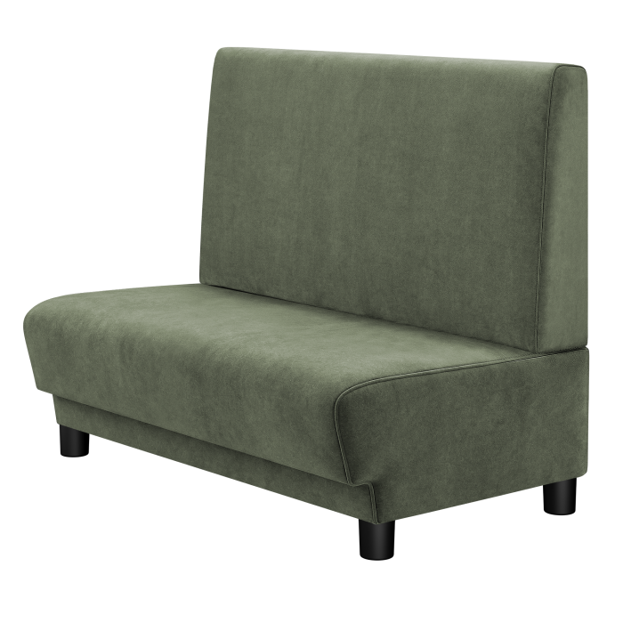TATJANA | Gastro Lounge Bank | B:H 100 x 94 cm | Grün | Glatt | Samt