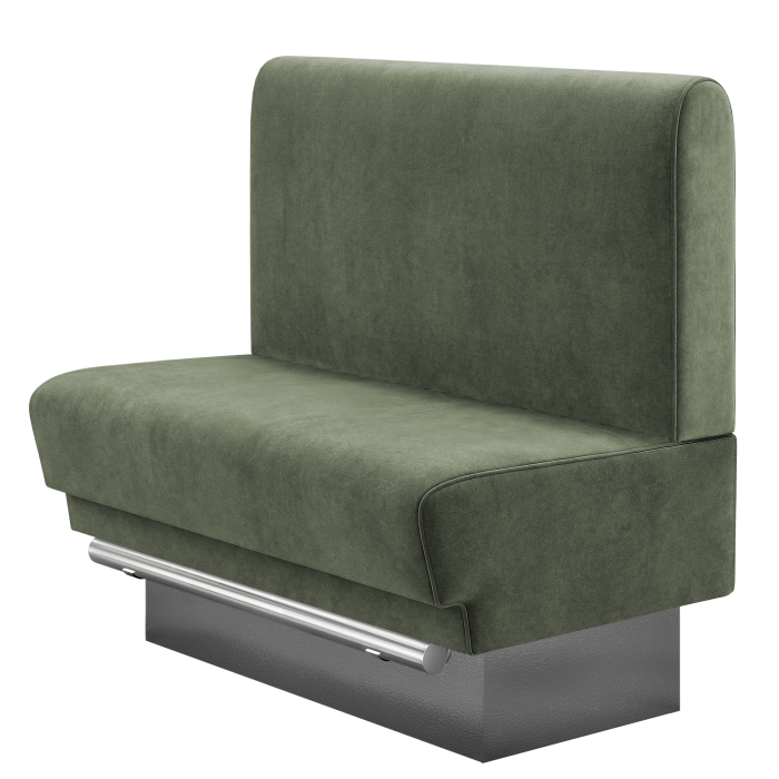TATJANA | Gastro Hochbank | B:H 100 x 136 cm | Grün | Glatt/ Rund | Samt