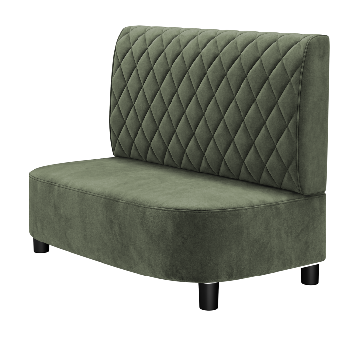 THOMAS | Gastro Lounge Bank | B:H 100 x 94 cm | Samt | Raute | Samt