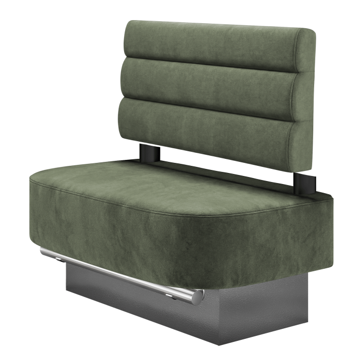 THOMAS | Gastro Hochbank | B:H 100 x 136 cm | Samt | Horizontal Gestreift Rund | Samt