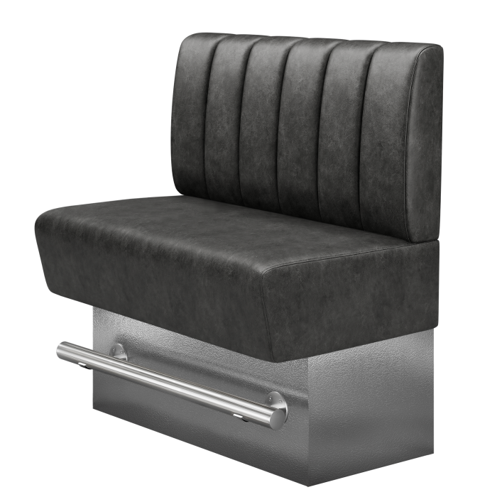 DENVER BIG | Gastro Hochbank | B:H 100 x 126 cm | Schwarz | Gestreift | Wildleder