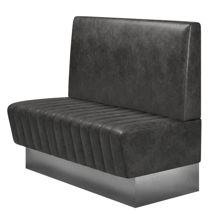 MATILDA | Gastrobank | B:H 100 x 103 cm | Schwarz | Glatt | Wildleder