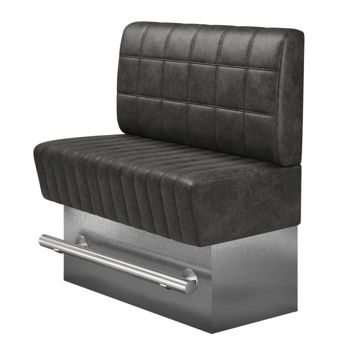 MATILDA | Gastro Hochbank | B:H 100 x 136 cm | Schwarz | Blocks | Wildleder