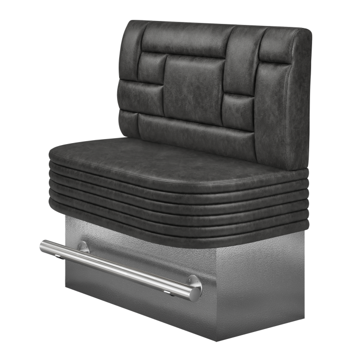 MATTHIAS | Gastro Hochbank | B:H 100 x 126 cm | Schwarz | Tetris Design | Wildleder