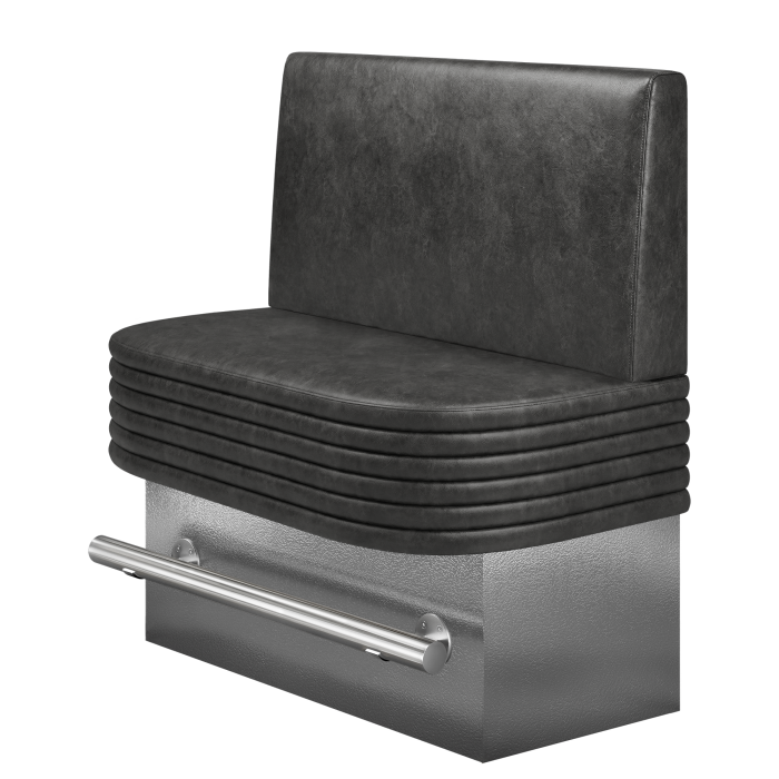 MATTHIAS | Gastro Hochbank | B:H 100 x 136 cm | Schwarz | Glatt | Wildleder