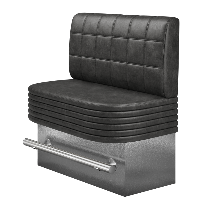 MATTHIAS | Gastro Hochbank | B:H 100 x 136 cm | Schwarz | Blocks | Wildleder