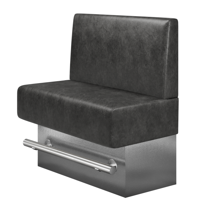 MELISSA | Gastro Hochbank | B:H 100 x 126 cm | Schwarz | Glatt | Wildleder
