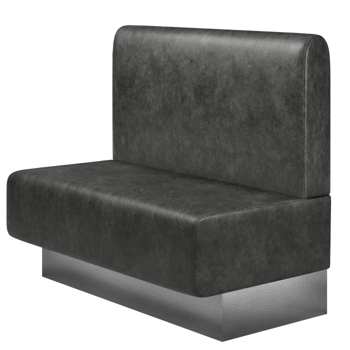 MELISSA | Gastrobank | B:H 100 x 103 cm | Schwarz | Glatt/ Rund | Wildleder