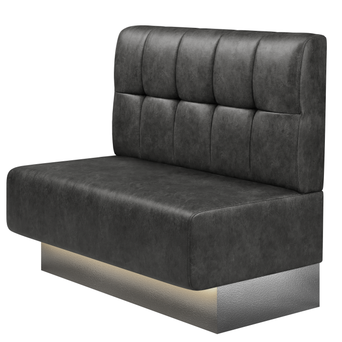 MELISSA | Gastrobank | B:H 100 x 103 cm | Schwarz | Button | Wildleder | LED