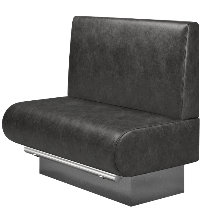 NINVA | Gastro Hochbank | B:H 100 x 136 cm | Schwarz | Glatt | Wildleder