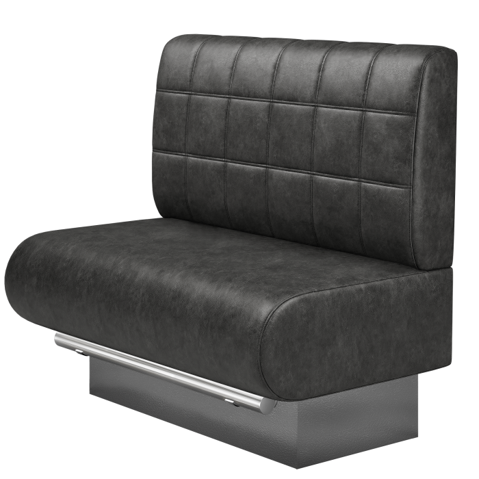 NINVA | Gastro Hochbank | B:H 100 x 136 cm | Schwarz | Blocks | Wildleder