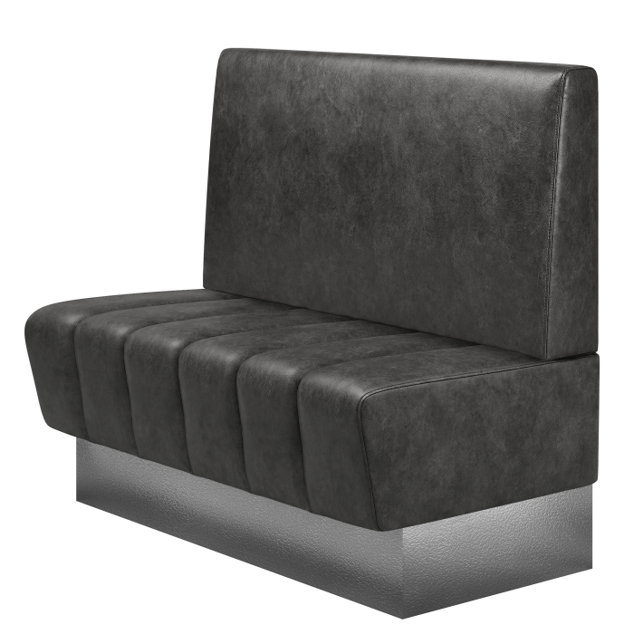TANJA | Gastrobank | B:H 100 x 103 cm | Schwarz | Glatt | Wildleder