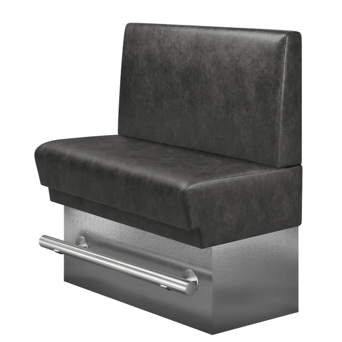 TATJANA | Gastro Hochbank | B:H 100 x 136 cm | Schwarz | Glatt | Wildleder