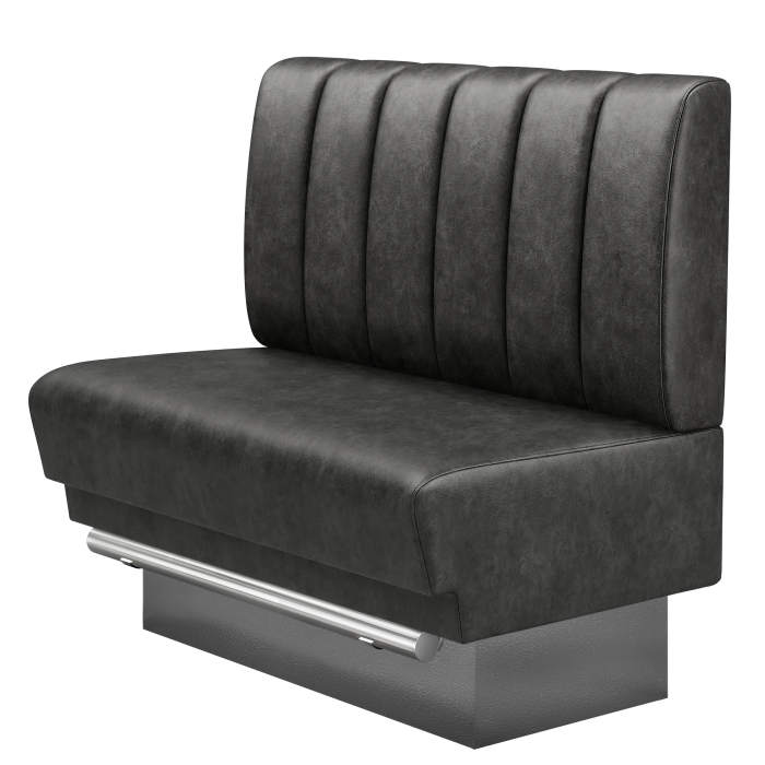 TATJANA | Gastro Hochbank | B:H 100 x 126 cm | Schwarz | Gestreift | Wildleder