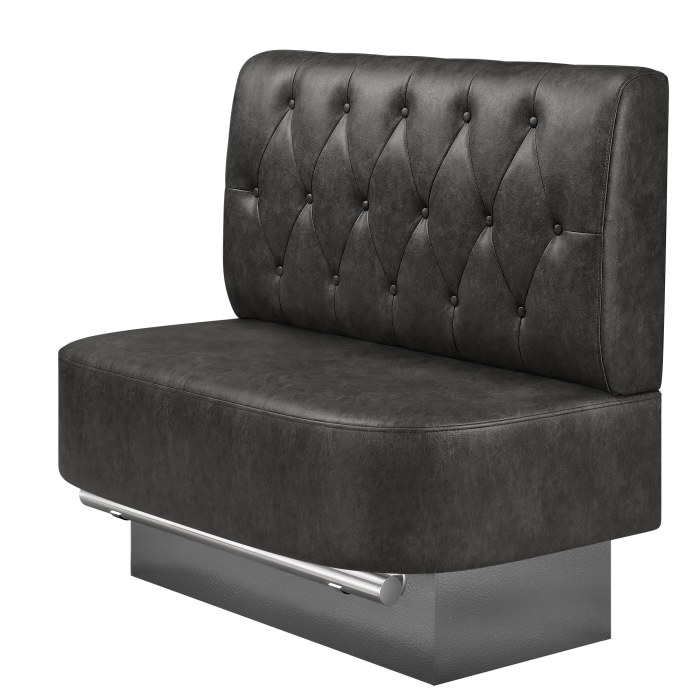 THOMAS | Gastro Hochbank | B:H 100 x 136 cm | Wildleder | Chesterfield Raute | Wildleder