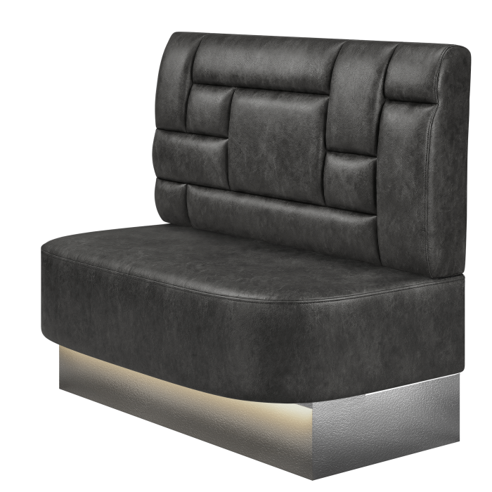 THOMAS | Gastrobank | B:H 100 x 103 cm | Wildleder | Tetris Design | Wildleder | LED