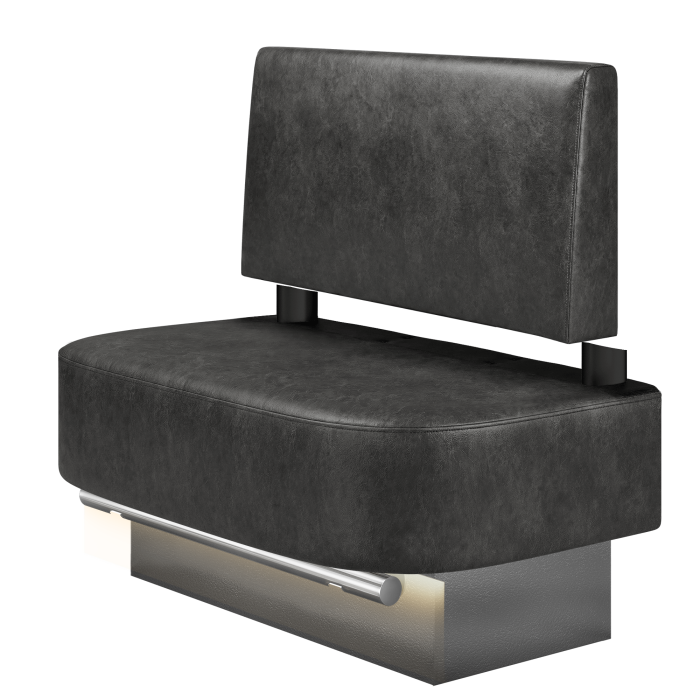 THOMAS | Gastro Hochbank | B:H 100 x 136 cm | Wildleder | Glatt | Wildleder | LED