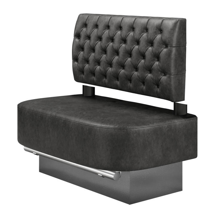 THOMAS | Gastro Hochbank | B:H 100 x 136 cm | Wildleder | Chesterfield | Wildleder