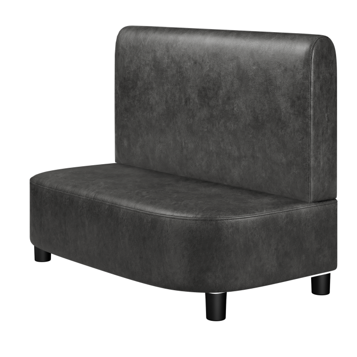 THOMAS | Gastro Lounge Bank | B:H 100 x 94 cm | Wildleder | Glatt/ Rund | Wildleder