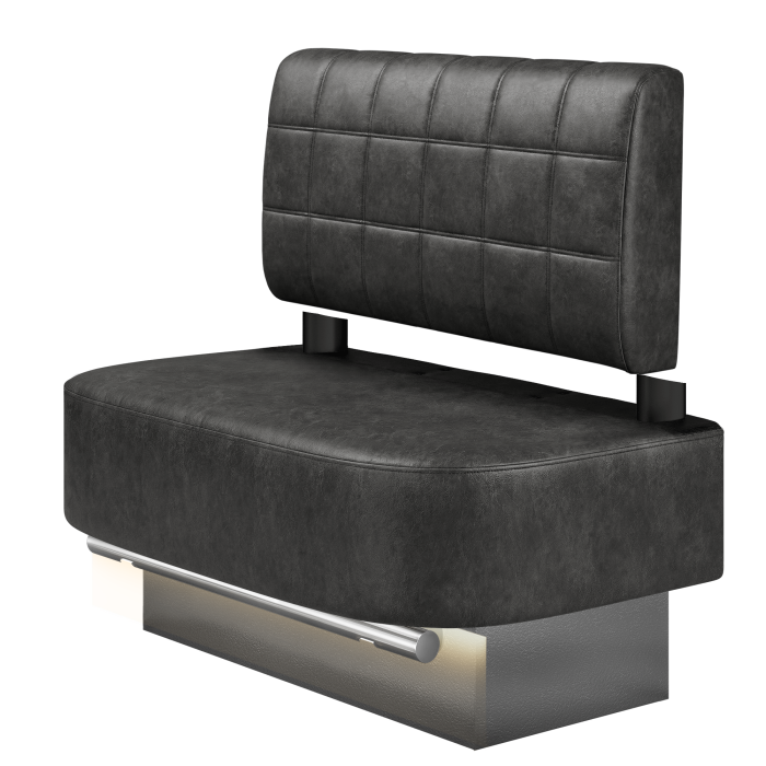 THOMAS | Gastro Hochbank | B:H 100 x 136 cm | Wildleder | Blocks | Wildleder | LED