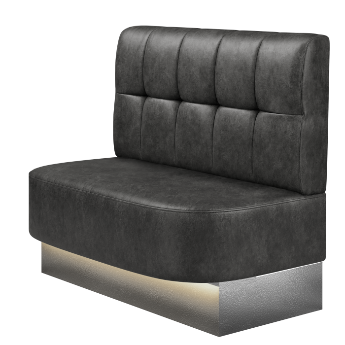 THOMAS | Gastrobank | B:H 100 x 103 cm | Wildleder | Button | Wildleder | LED