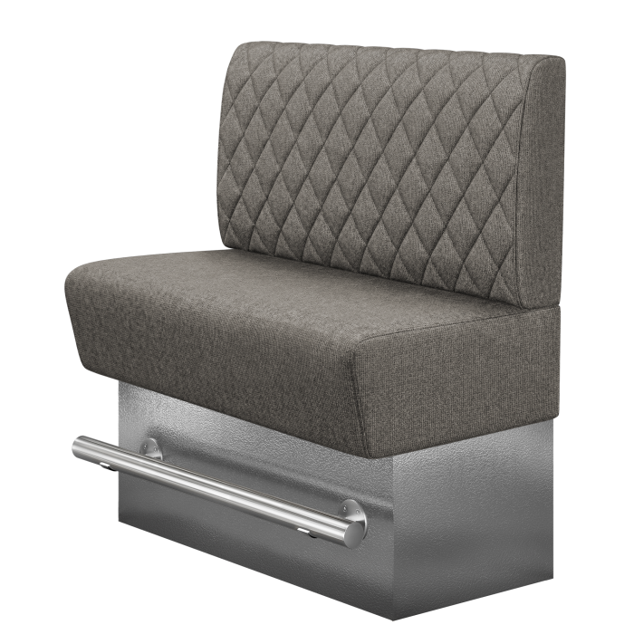 DENVER | Gastro Hochbank | B:H 100 x 126 cm | Grau | Raute | Stoff/Textil
