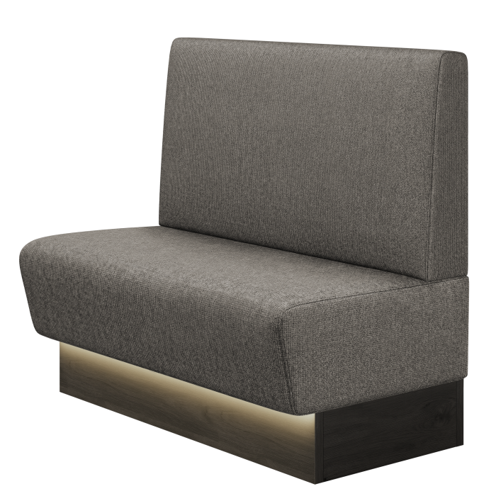 DENVER | Gastrobank | B:H 100 x 103 cm | Grau | Glatt/ Eckig | Stoff/Textil | LED
