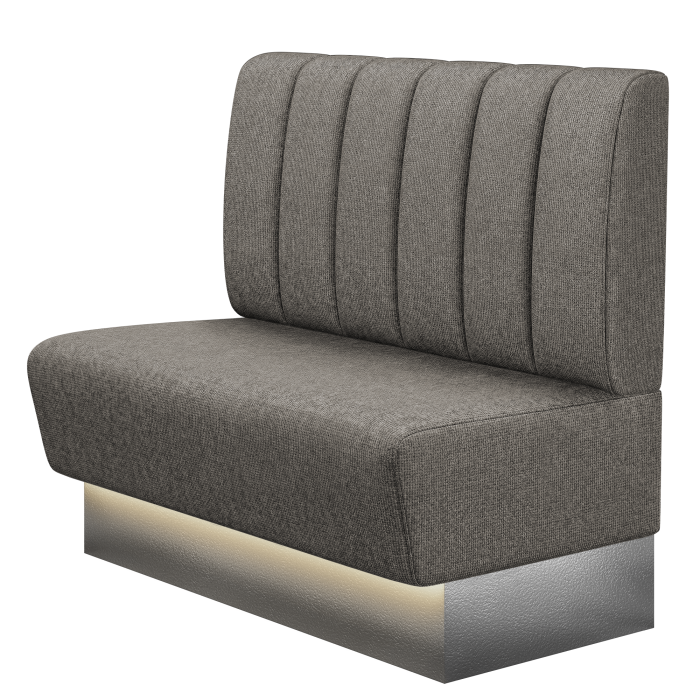 DENVER | Gastrobank | B:H 100 x 103 cm | Grau | Gestreift | Stoff/Textil | LED