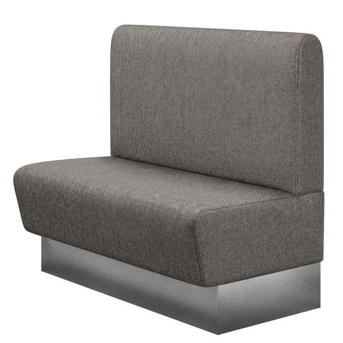 DENVER | Gastrobank | B:H 100 x 103 cm | Grau | Glatt/ Rund | Stoff/Textil