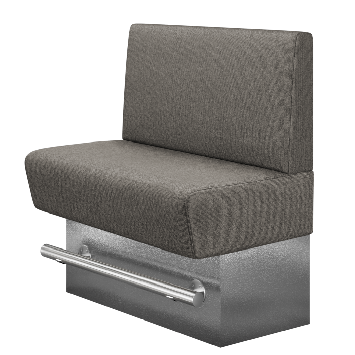 DENVER BIG | Gastro Hochbank | B:H 100 x 126 cm | Grau | Glatt | Stoff/Textil