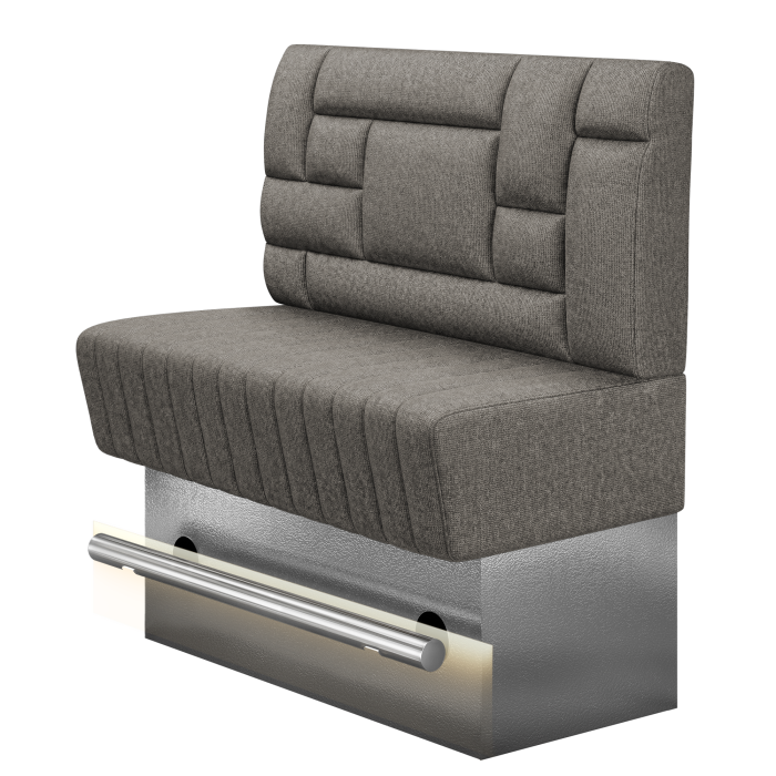MATILDA | Gastro Hochbank | B:H 100 x 126 cm | Grau | Tetris Design | Stoff/Textil | LED