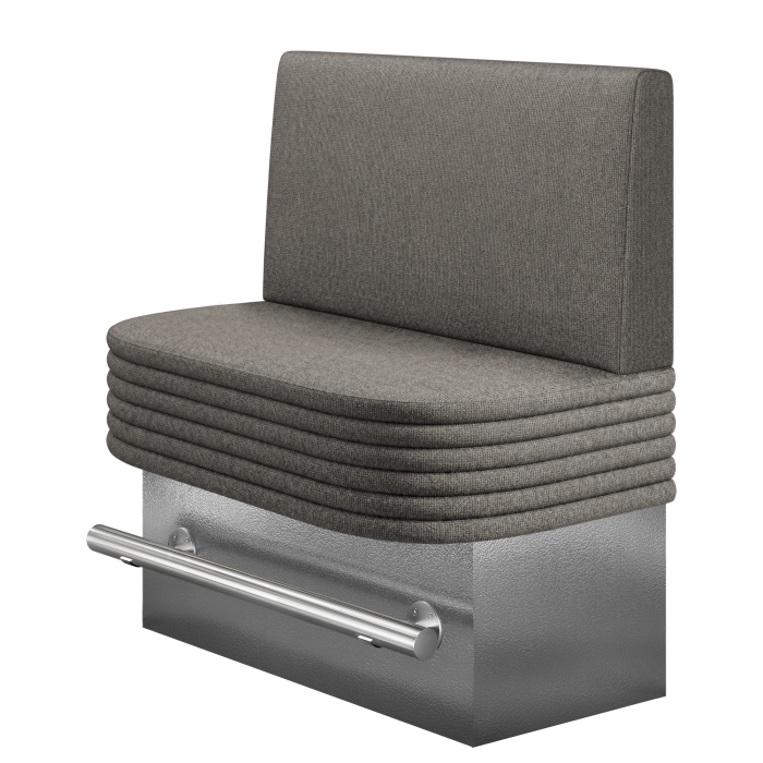 MATTHIAS | Gastro Hochbank | B:H 100 x 136 cm | Grau | Glatt | Stoff/Textil