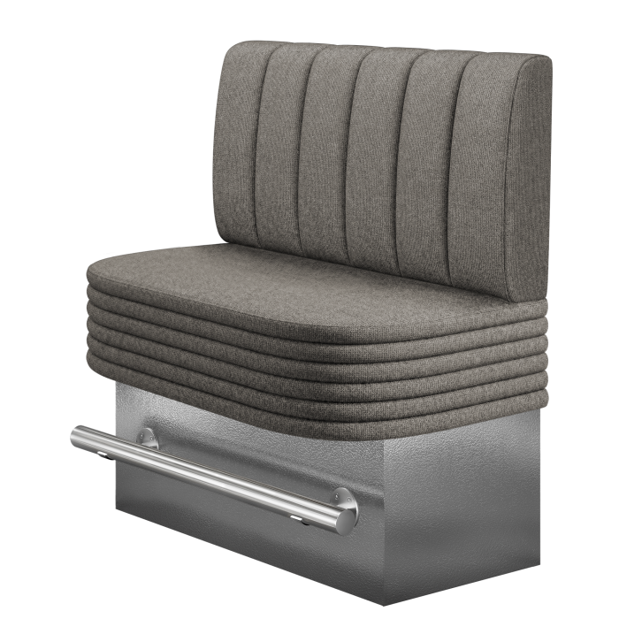 MATTHIAS | Gastro Hochbank | B:H 100 x 136 cm | Grau | Gestreift | Stoff/Textil
